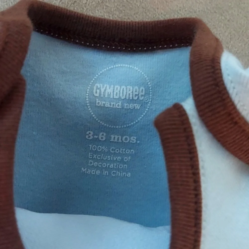 Gymboree puppy dog long sleeve shirt good boy - pale blue - size 3-6 mos